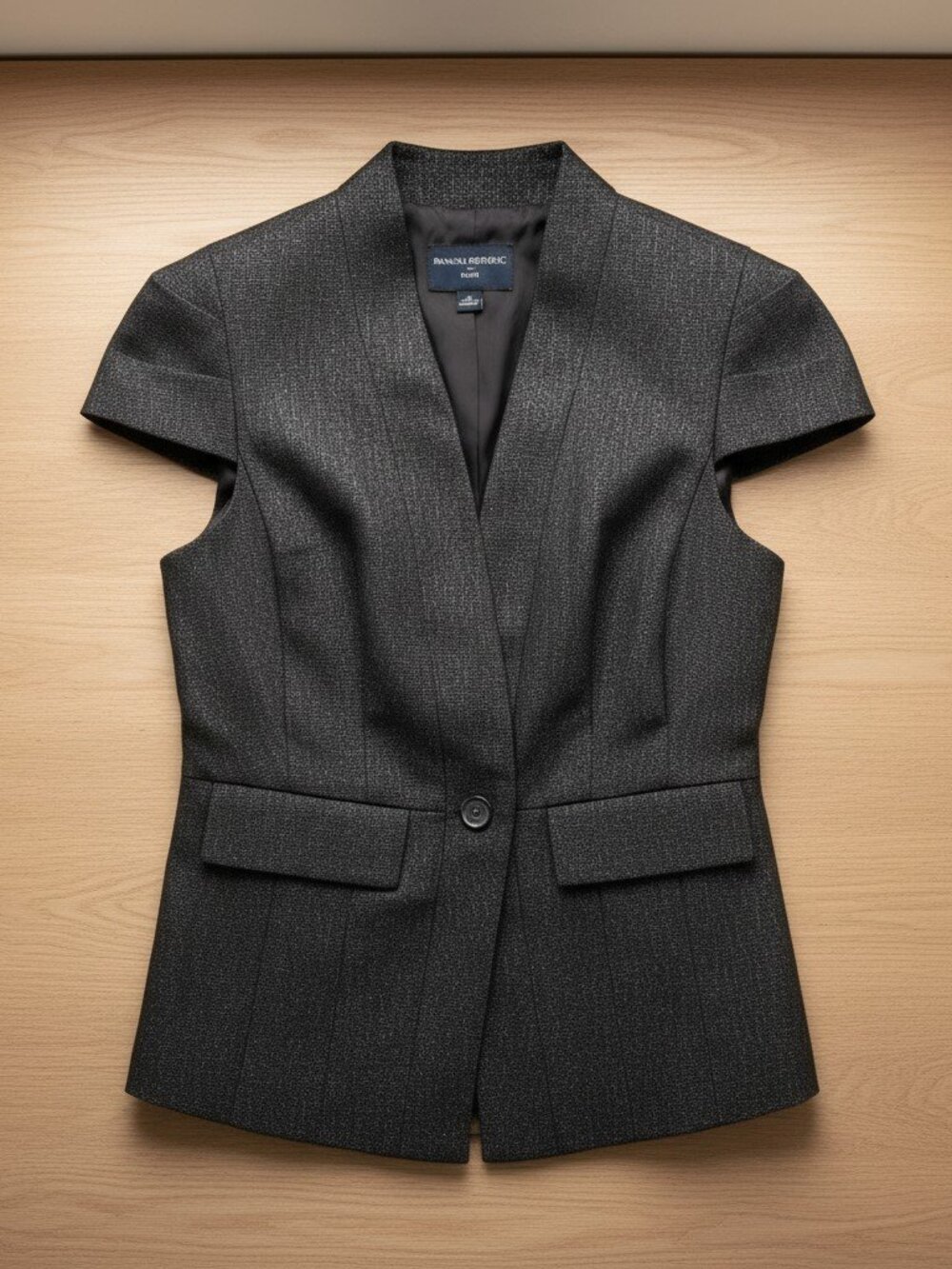 Banana Republic Charcoal Gray Wool Blend Peplum Blazer & Skirt Suit Set 2P / 0